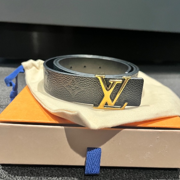 LOUIS VUITTON BLACK ICONIC BELT - Picture 4 of 4